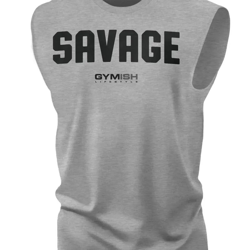 003. Savage Workout Muscle Tank Top for Men T-Shirts, Hoodie, Sweatshirt | GrindPrints.com