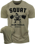 017. Squat Below Parallel Funny Motivational Workout Gym T-Shirt for Men Hoodie, Sweatshirt | GrindPrints.com