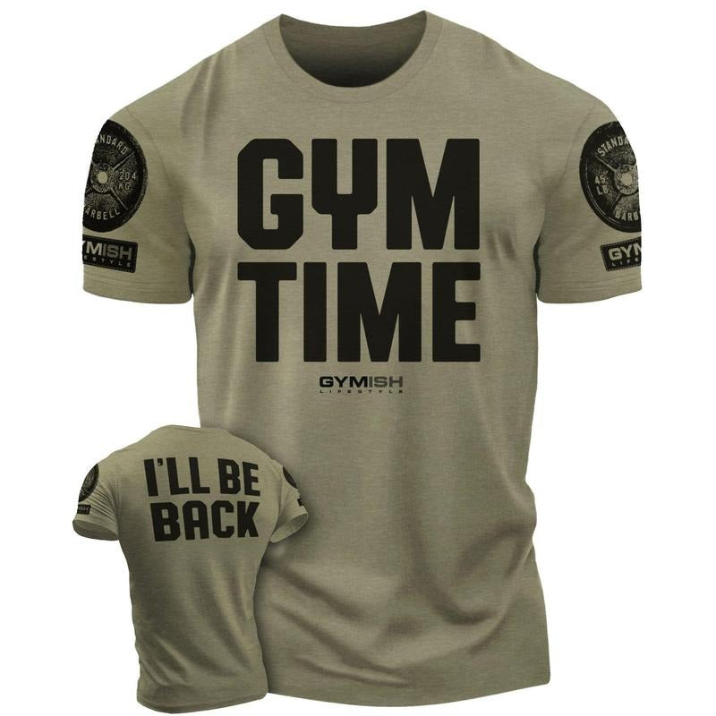 019. GYM TIME - I'll BE BACK Funny Motivational Workout Gym T-Shirt for Men Hoodie, Sweatshirt | GrindPrints.com
