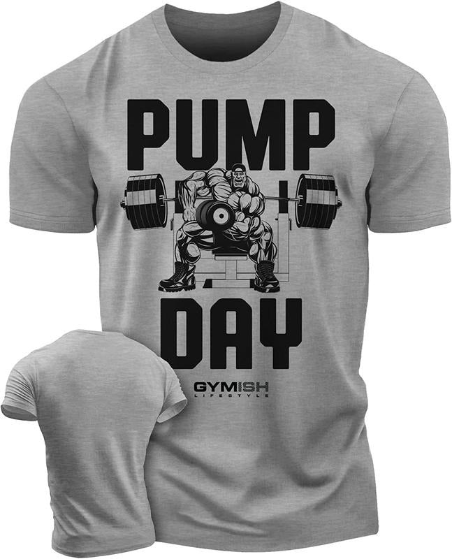 024. Pump Day Funny Motivational Workout Gym T-Shirt for Men Cotton Menswear Hoodie, Sweatshirt | GrindPrints.com