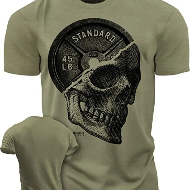 051. SkullPlate Funny Motivational Workout Gym T-Shirt for Menstyle{n002}2 Hoodie, Sweatshirt | GrindPrints.com