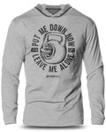 052. Put Me Down Now Lightweight Workout Long Sleeve Hooded Gym T-shirt for Men Cotton Menswear Hoodie, Sweatshirt