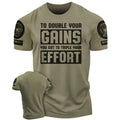 053. Double Your Gains Funny Motivational Workout Gym T-Shirt for Men Hoodie, Sweatshirt | GrindPrints.com