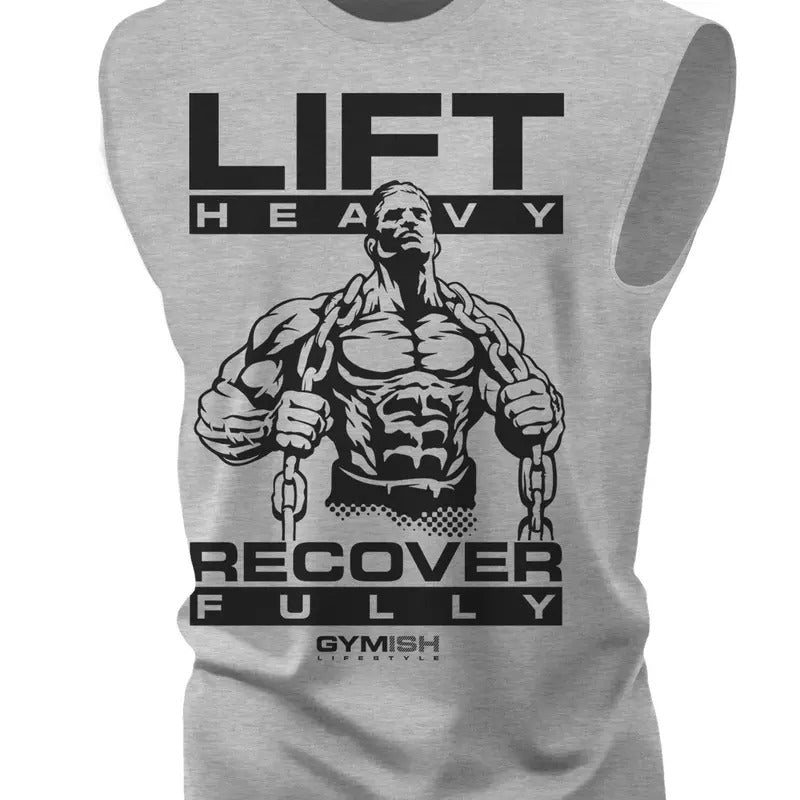 057. Recover Fully Funny Workout Muscle Tank Top for Men T-Shirts, Hoodie, Sweatshirt | GrindPrints.com