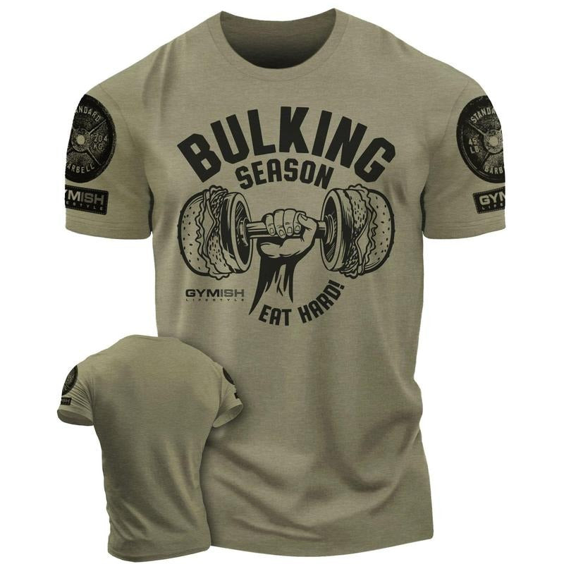 070. Bulking Season Workout Gym T-Shirt for Men Hoodie, Sweatshirt | GrindPrints.com