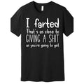 1 men's "I farted" letter-printed crew neck short-sleeved T-shirt, pure cotton summer casual streetwear made in usa...