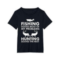1 pc, 100% cotton T-shirt, Fun fishing and hunting gift Christmas Humor Hunter Cool T-shirt made in usa Hoodie, Sweatshirt