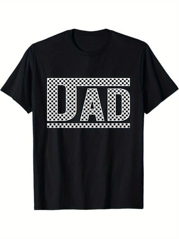 [100% Cotton] Checkered Dad Black White Funny Dad Father's Day Mens Funny T-Shirt Hoodie, Sweatshirt | GrindPrints.com