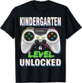 [100% Cotton] First Day of Kindergarten Level Unlocked Back To School T-Shirt Hoodie, Sweatshirt | GrindPrints.com