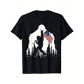 [100% Cotton] High Quality Funny American Flag Sasquatch Believers T-Shirt Hoodie, Sweatshirt | GrindPrints.com