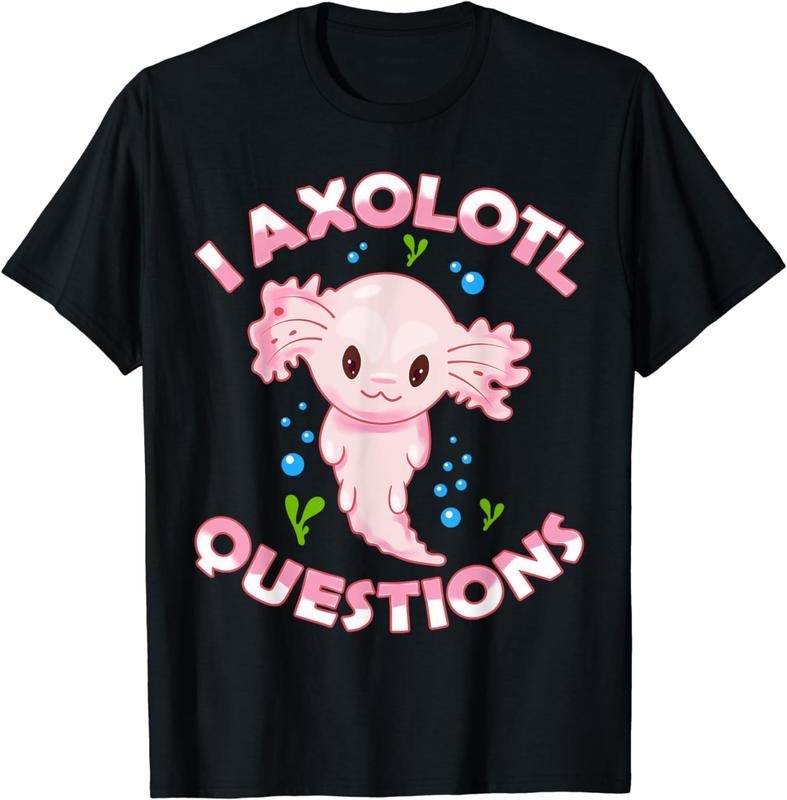 [100% Cotton] I Axolotl Questions Axolotl Girls Boys Youth Outfit T-Shirt Hoodie, Sweatshirt | GrindPrints.com