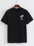 [100% Cotton] Men's Coconut Tree Print Round Neck Tee, Summer Clothes Regular Fit Fashion Casual Streetwear Short Sleeve...