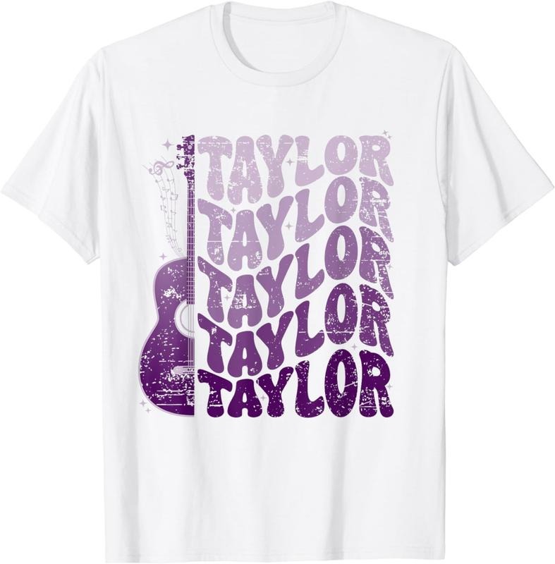 [100% Cotton] Taylor First Name I Love Taylor Girl Groovy 80's Vintage T-Shirt Hoodie, Sweatshirt | GrindPrints.com
