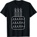 100% Cotton  Third Birthday Cake with Candles  T-Shirt T-Shirt Hoodie, Sweatshirt | GrindPrints.com
