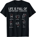 [100% Cotton] Types of Baseball Pitches Life Choices Pitcher Player T-Shirt Hoodie, Sweatshirt | GrindPrints.com