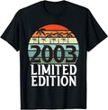[100% Cotton] Vintage 2003 Limited Edition 2003 Year of Birth Birthday Breathable casual T-shirt Hoodie, Sweatshirt