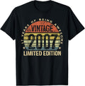 100% Cotton 17 Year Old Vintage 2007 Limited 17th T-Shirts, Hoodie, Sweatshirt