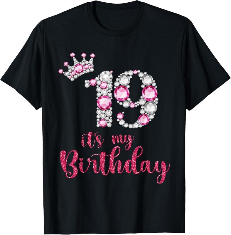 100% Cotton 19 It's My Birthday 19th Birthday 19 Years Old Bday T-Shirt Hoodie, Sweatshirt | GrindPrints.com