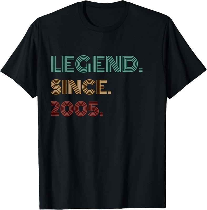 100% Cotton 19 Years Old Legend Since 2005 19th Birthday T-Shirt Hoodie, Sweatshirt | GrindPrints.com