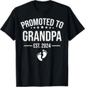 100% Cotton 1st Time Grandpa EST 2024 New First Grandpa 2024 T-Shirt Hoodie, Sweatshirt | GrindPrints.com