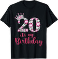 100% Cotton 20 It's My Birthday 20th Birthday 20 Years Old Bday T-Shirt Hoodie, Sweatshirt | GrindPrints.com