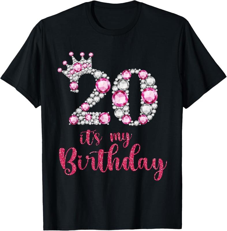 100% Cotton 20 It's My Birthday 20th Birthday 20 Years Old Bday T-Shirt Hoodie, Sweatshirt | GrindPrints.com
