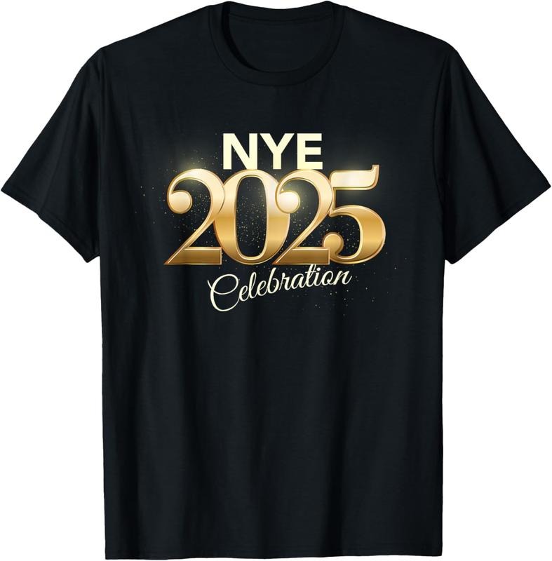 100% Cotton 2025 Happy New Year Party Supplies NYE 2025 Family Matching T-Shirt Hoodie, Sweatshirt | GrindPrints.com