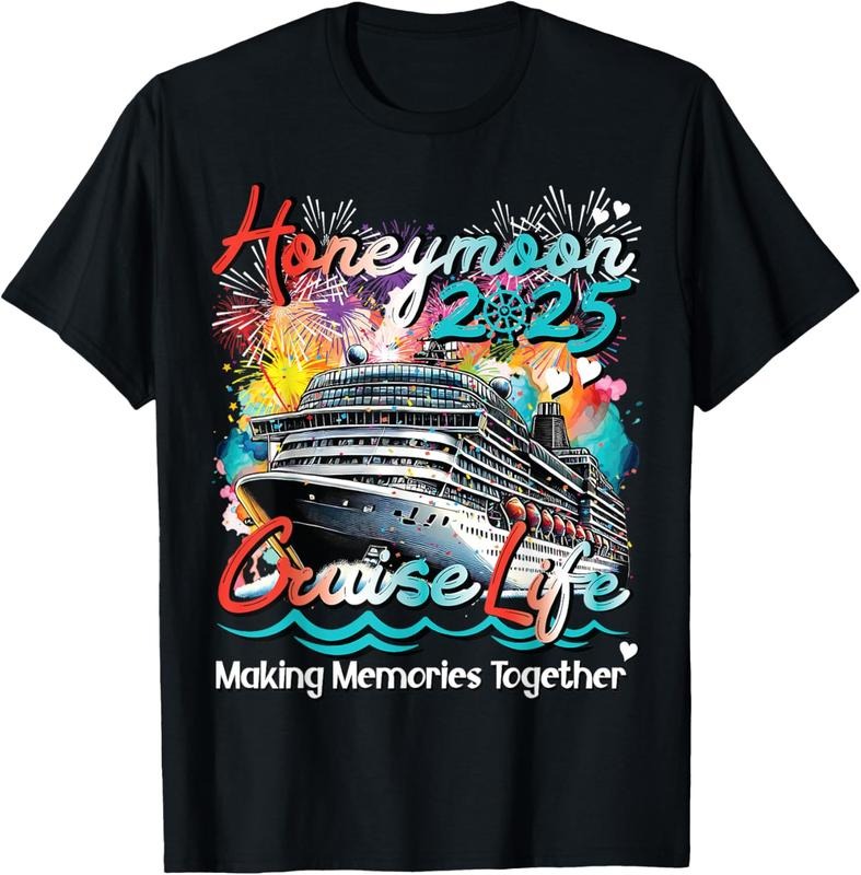 100% Cotton 2025 Honeymoon Cruise Crew Partner Couples Cruising Vacation T-Shirt Hoodie, Sweatshirt | GrindPrints.com