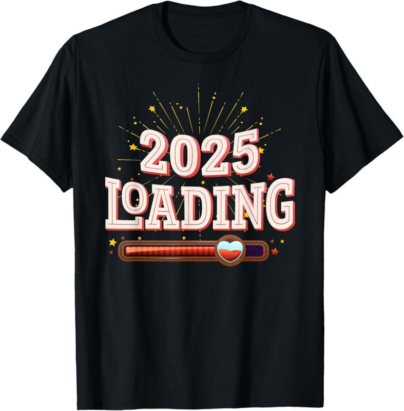 100% Cotton 2025 Loading Happy New Year 2025 Matching Family NYE T-Shirt Hoodie, Sweatshirt | GrindPrints.com