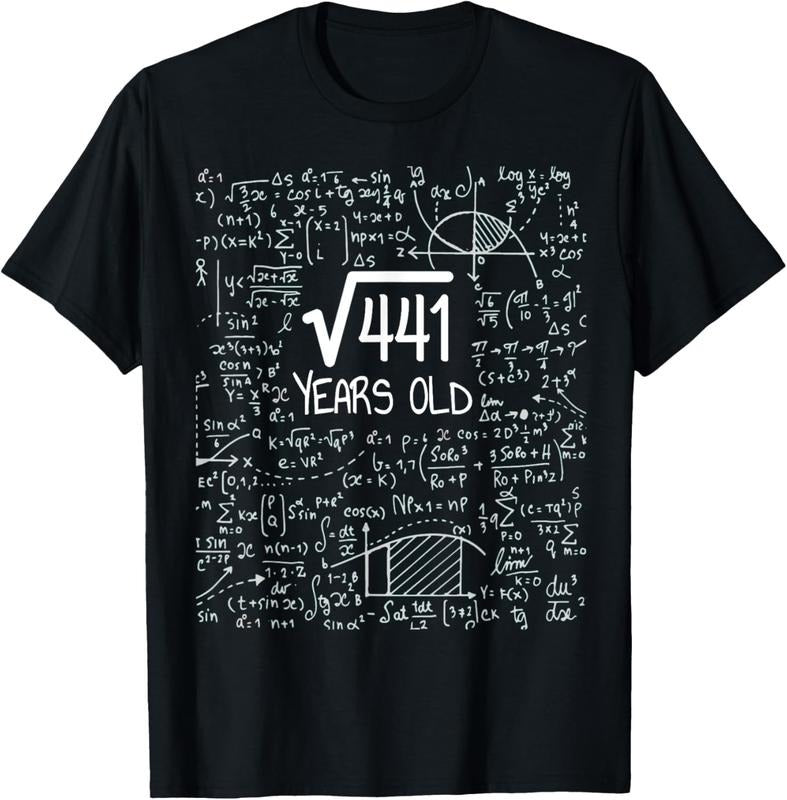 100% Cotton 21st Birthday Design - Square Root of 441 21 Years Old T-Shirt Hoodie, Sweatshirt | GrindPrints.com