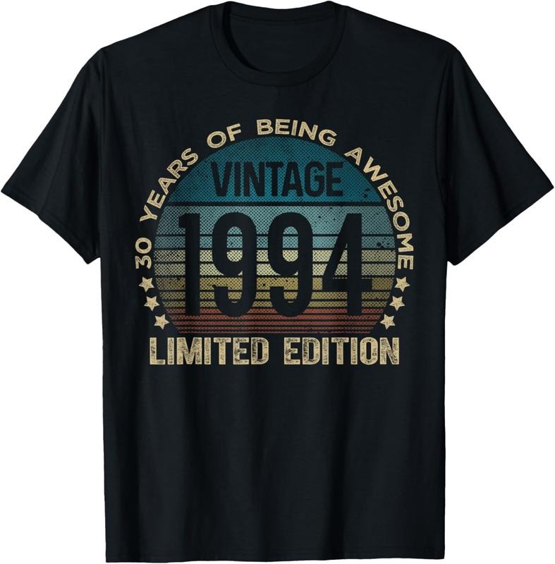 100% Cotton 30th Birthday 30 Year Old Gifts Vintage 1994 Limited Edition T-Shirt Hoodie, Sweatshirt | GrindPrints.com