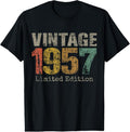 100% Cotton 67 Year Old Gifts Vintage 1957 Limited Edition 67th Birthday T-Shirt Hoodie, Sweatshirt | GrindPrints.com