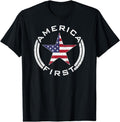 [100% Cotton]AMERICA FIRST USA FLAG AMERICAN STAR ROUNDEL PATRIOT TEE T-Shirt Hoodie, Sweatshirt | GrindPrints.com