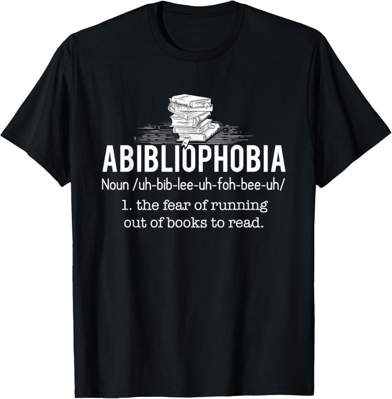 100% Cotton Abibliophobia - Funny Reading Bookworm Reader Gift T-Shirt Hoodie, Sweatshirt | GrindPrints.com