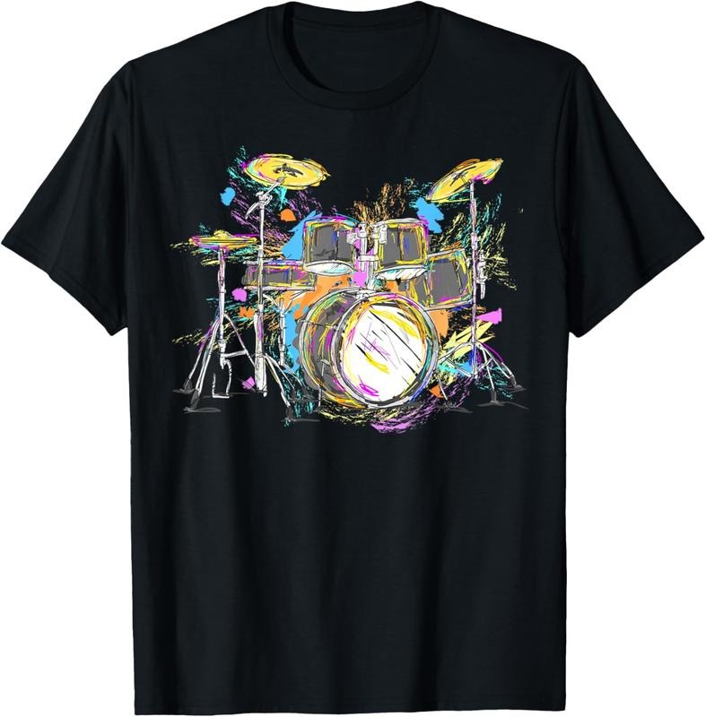 100% Cotton Abstract Art Drums Musician Music Band Throne Noose T-Shirts, Hoodie, Sweatshirt