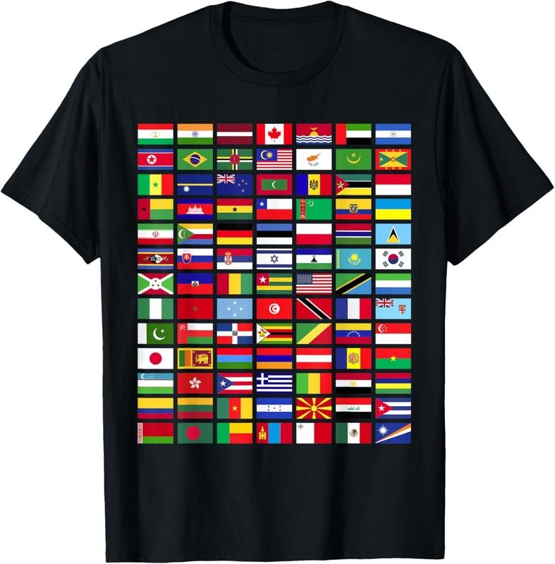 100% Cotton All Countries Flags World 287 Flag International T-Shirts, Hoodie, Sweatshirt