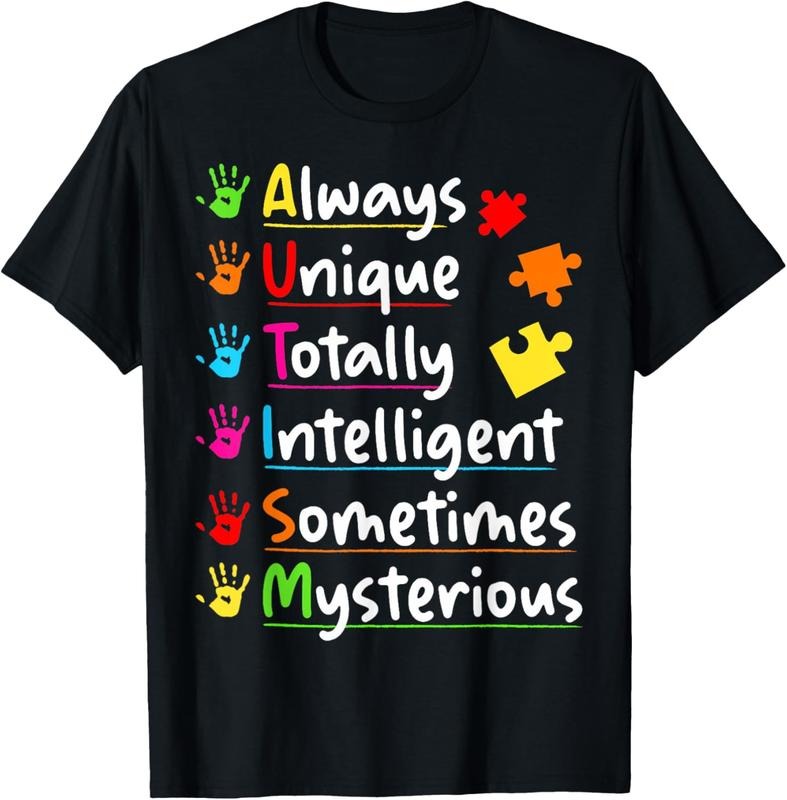 100% Cotton Always Unique Autism Awareness Totally Intelligent  T-Shirt Hoodie, Sweatshirt | GrindPrints.com
