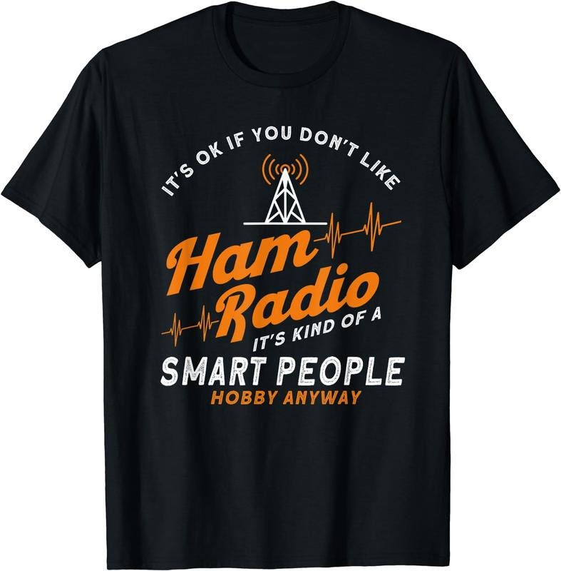 [100% Cotton]Amateur Radio Smart People Hobby Anyway Ham Radio T-Shirt Black Hoodie, Sweatshirt | GrindPrints.com