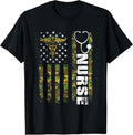 100% Cotton American Flag Camouflage Nurse Patriotic 4th Of July T-Shirt Hoodie, Sweatshirt | GrindPrints.com