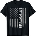 100% Cotton American Flag Dad Shirt Best Pappy Ever T-Shirts, Hoodie, Sweatshirt