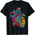 100% Cotton Anatomical Heart Design Cardiac Cardiovascular ICU Nurse T-Shirt Hoodie, Sweatshirt | GrindPrints.com