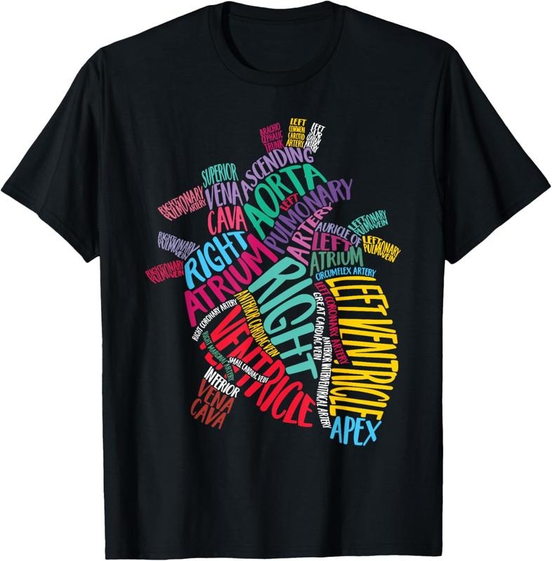 100% Cotton Anatomical Heart Design Cardiac Cardiovascular ICU Nurse T-Shirt Hoodie, Sweatshirt | GrindPrints.com