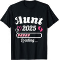 100% Cotton Aunt 2025 loading bar for soon to be auntie T-Shirt Hoodie, Sweatshirt | GrindPrints.com