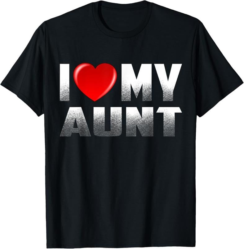 100% Cotton Aunt Gifts from Niece Nephew I Love My Aunt Mothers Day T-Shirt Hoodie, Sweatshirt | GrindPrints.com