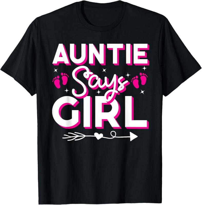 100% Cotton Auntie Says Girl Gender Reveal Party Family Team Pink 2024 T-Shirt Hoodie, Sweatshirt | GrindPrints.com