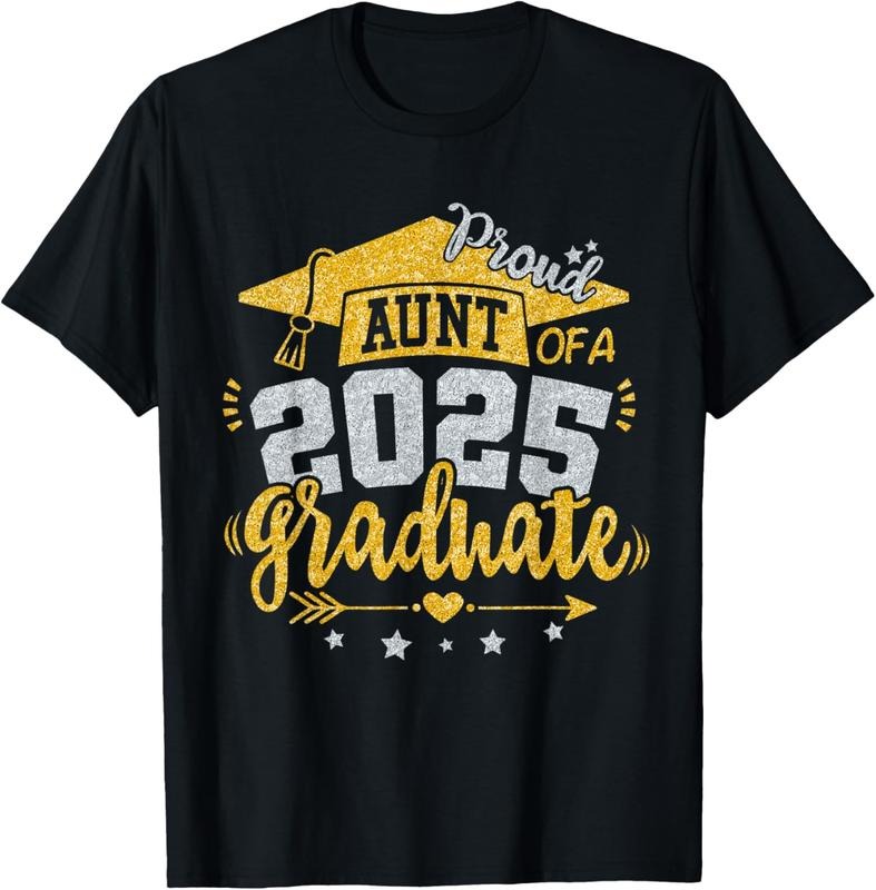 100% Cotton Auntie Senior 2025 Proud Aunt of a Class of 2025 Graduate T-Shirt Hoodie, Sweatshirt | GrindPrints.com