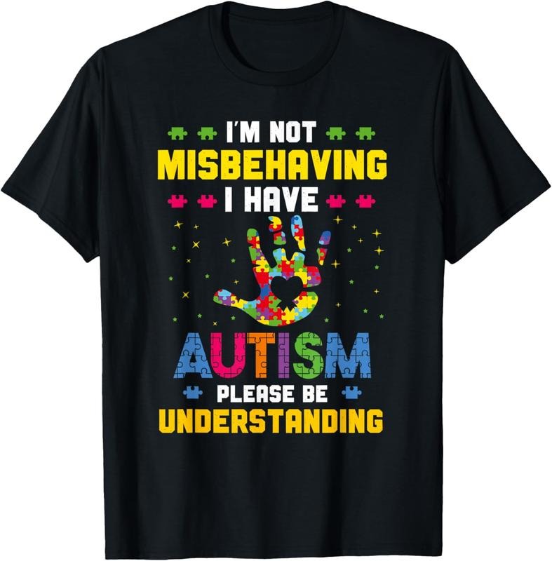 100% Cotton Autism Awareness I'm Not Misbehaving I Have Autism T-Shirt Hoodie, Sweatshirt | GrindPrints.com