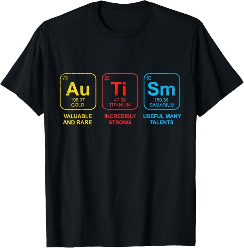 100% Cotton Autism Awareness Elements Periodic Table ASD T-Shirts, Hoodie, Sweatshirt