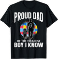 100% Cotton Autism Awareness for Proud Dad Support Autistic  T-Shirt Hoodie, Sweatshirt | GrindPrints.com