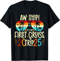 100% Cotton Aw Ship It's My First Cruise Trip 2025 First Cruise 2025 T-Shirt Hoodie, Sweatshirt | GrindPrints.com